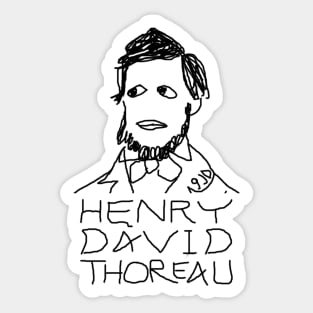 Henry David Thoreau by 9JD Sticker